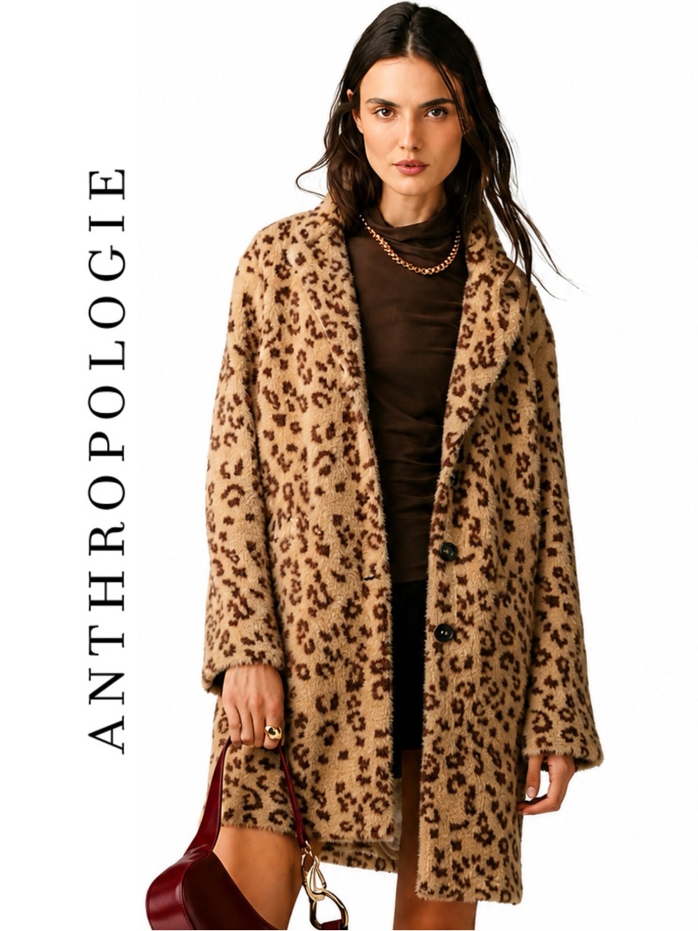 Anthropologie Sanctuary Hometown Leopard Knit Coat